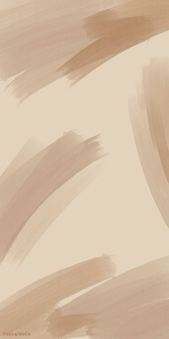 Light Brown Aesthetic Paint Brush Pattern Wallpaper