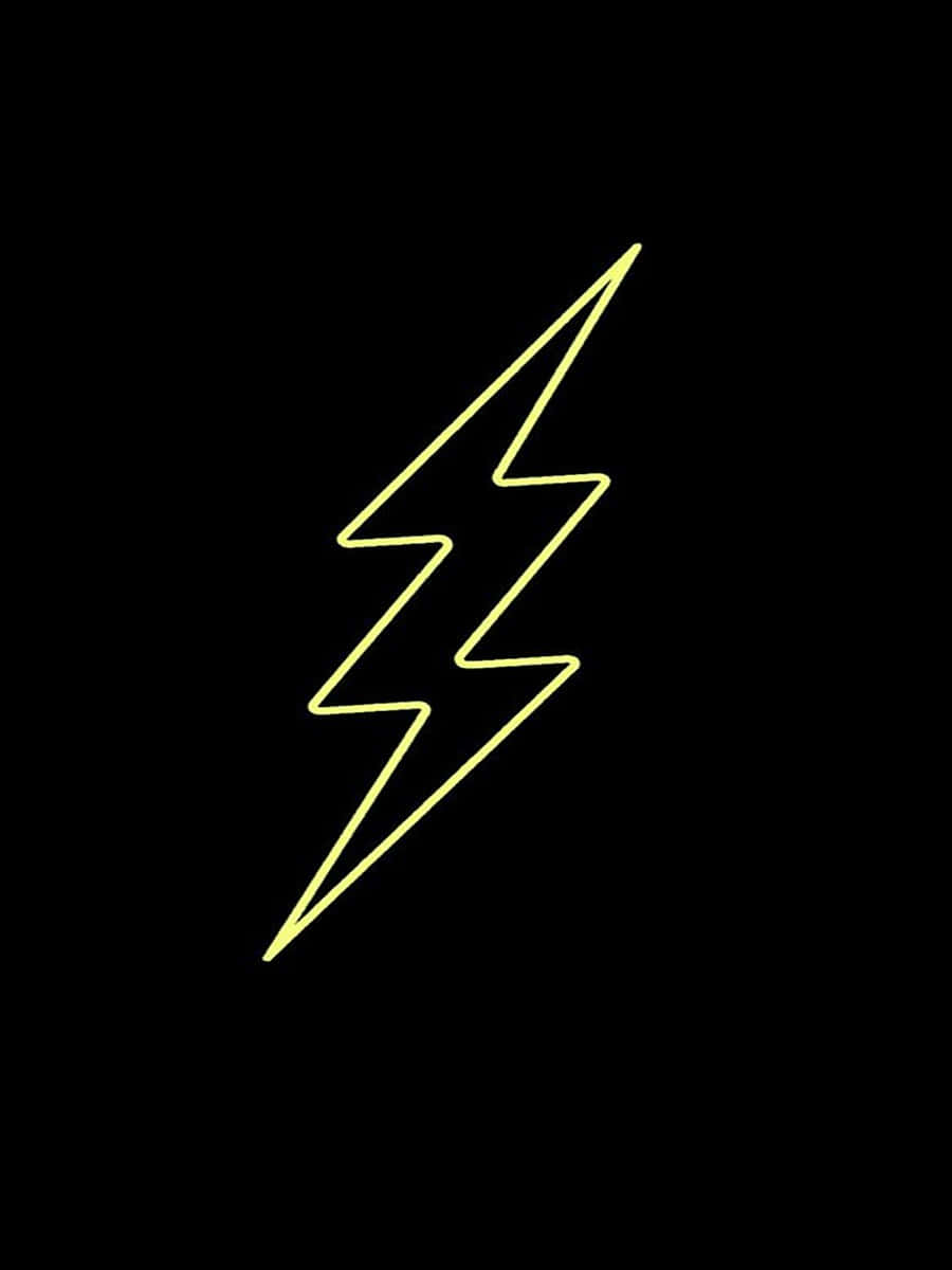 Light Green Neon Lightning Icon Wallpaper