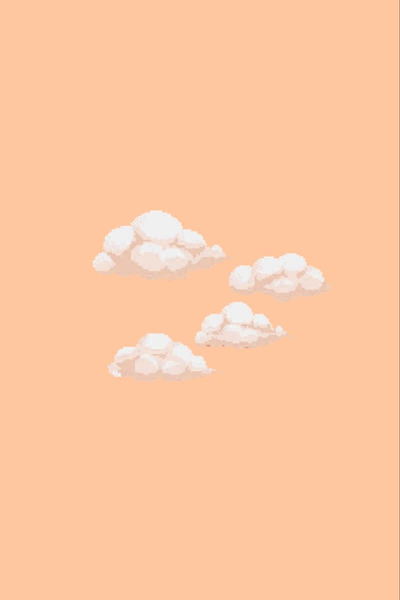 Light Orange Clouds_ Aesthetic Background Wallpaper