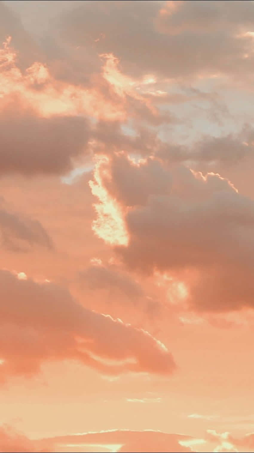 Light Orange Sky Aesthetic Wallpaper