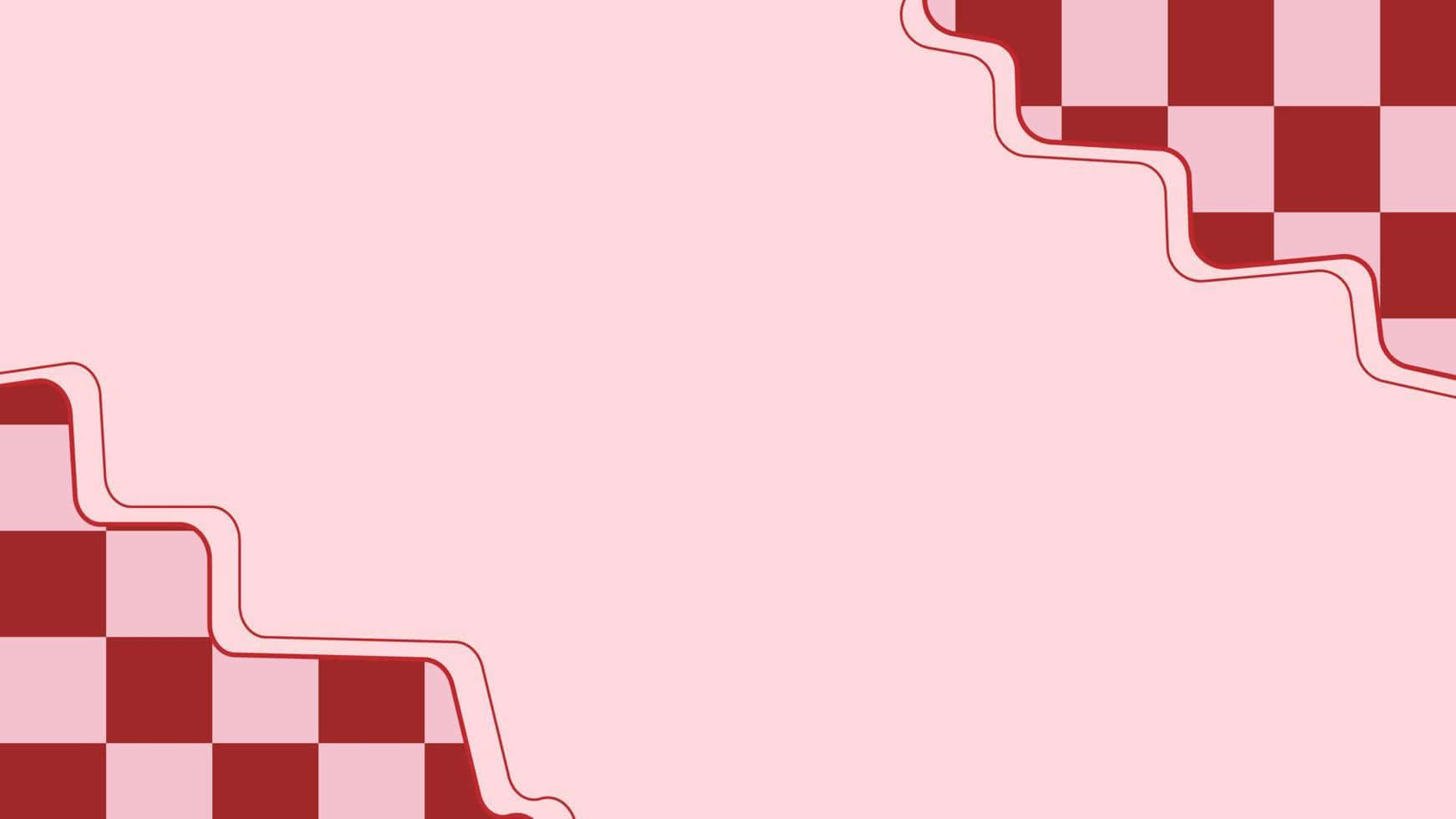 Light Red Checkered Design Wallpaper