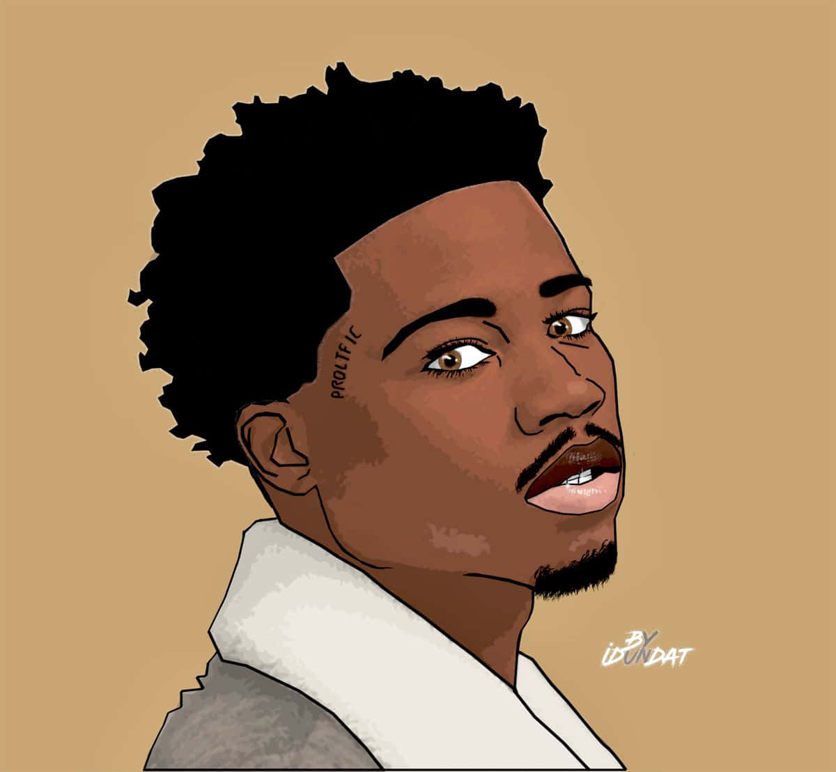 Lil Baby Light Brown Cartoon Wallpaper