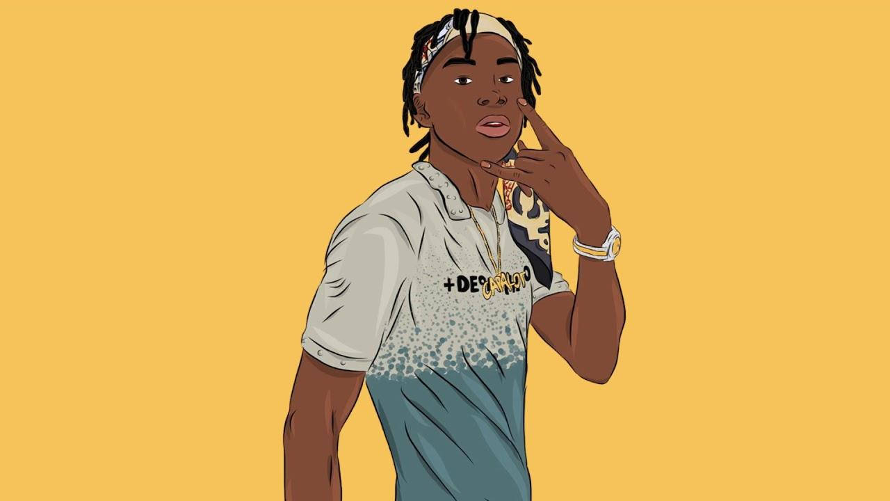 Lil Tjay Yellow Cartoon Wallpaper