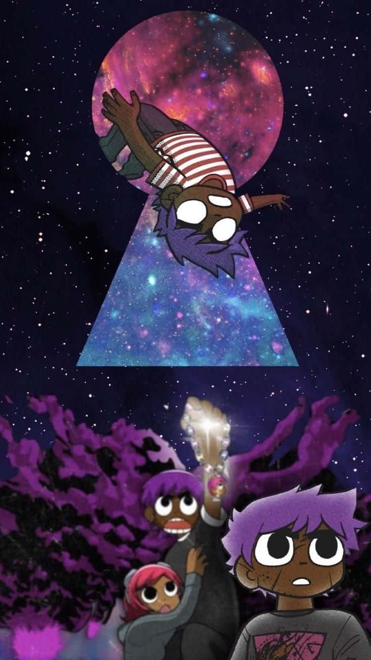 Lil Uzi Cartoon Poster With Levitation Wallpaper