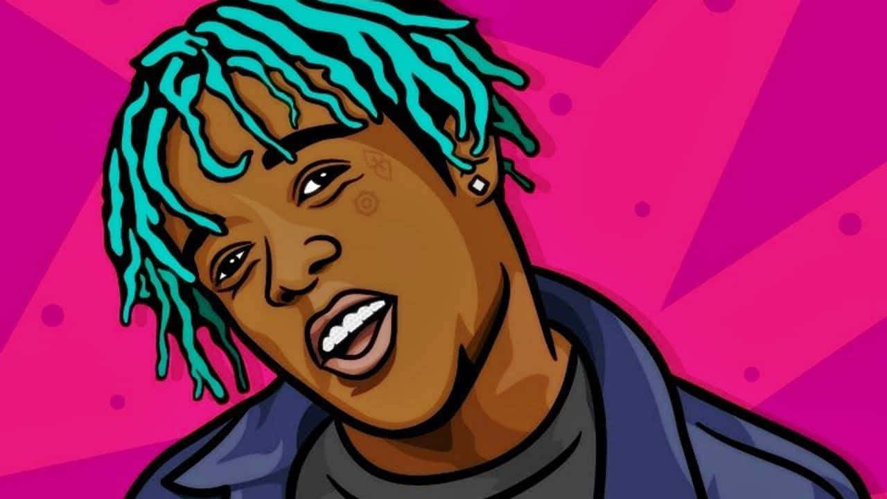 Lil Uzi Cartoon Tilting Head Wallpaper