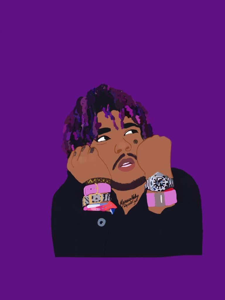 Lil Uzi Vert Cartoon Rapper Wallpaper