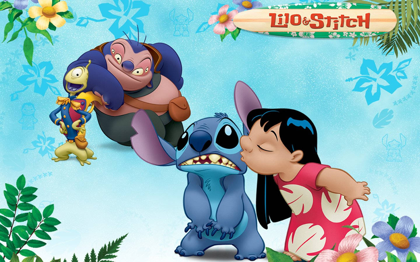 Lilo Kisses Cute Stitch Wallpaper