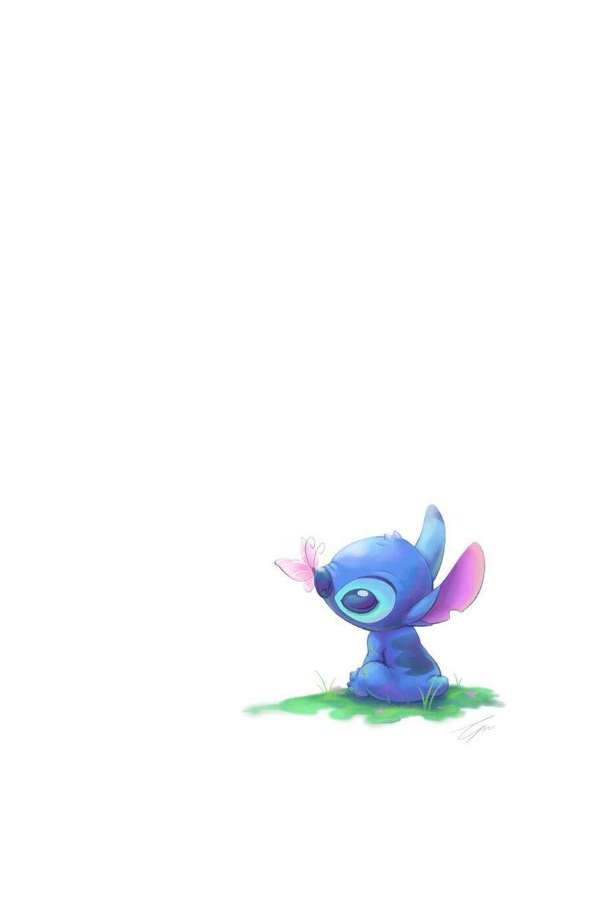 Lilo Stitch Cute Illustration Wallpaper