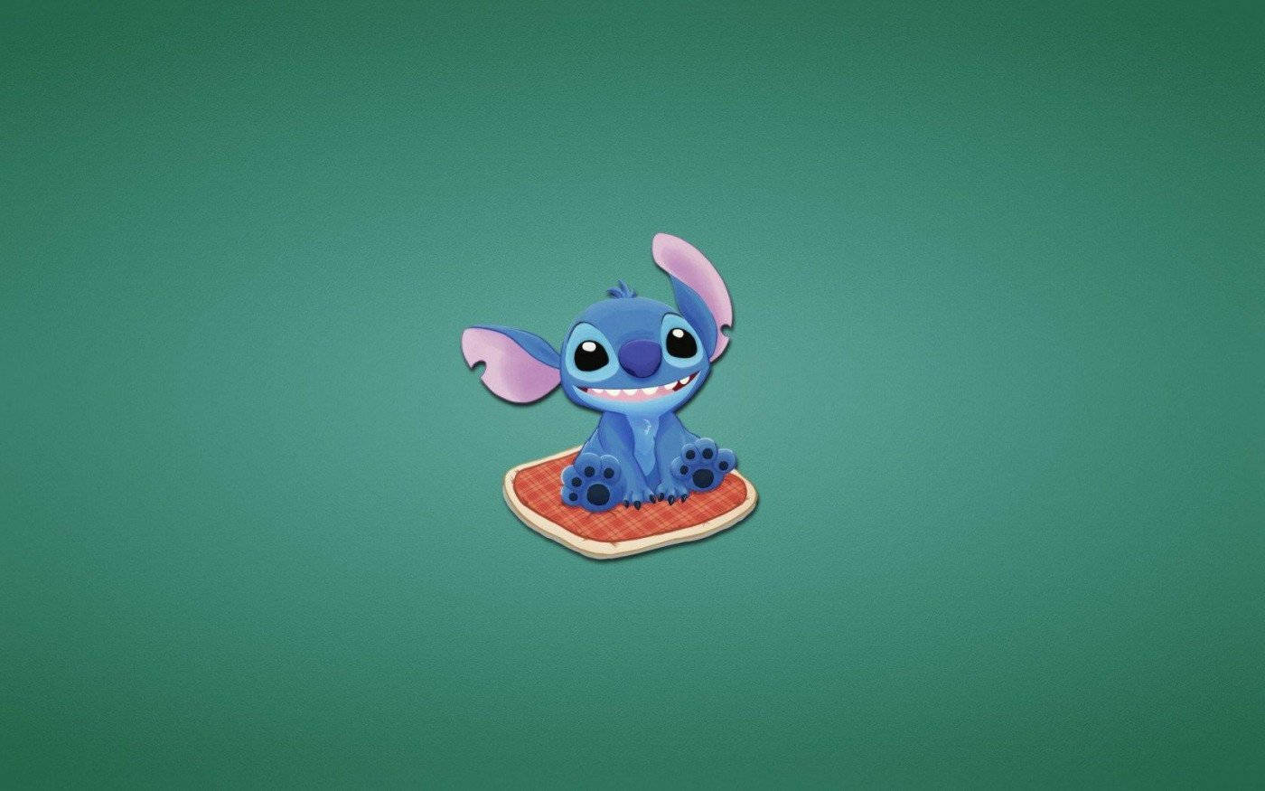 Lilo Stitch Sitting On A Rug Wallpaper