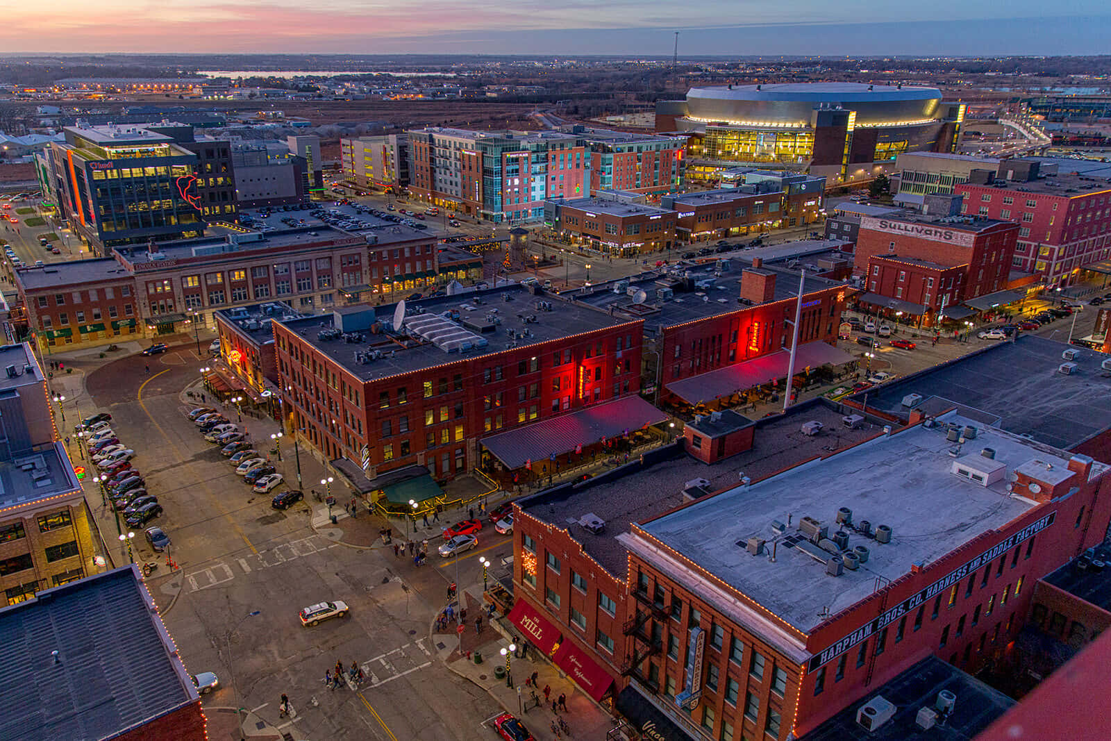 Lincoln Nebraska Downtown Twilight Wallpaper