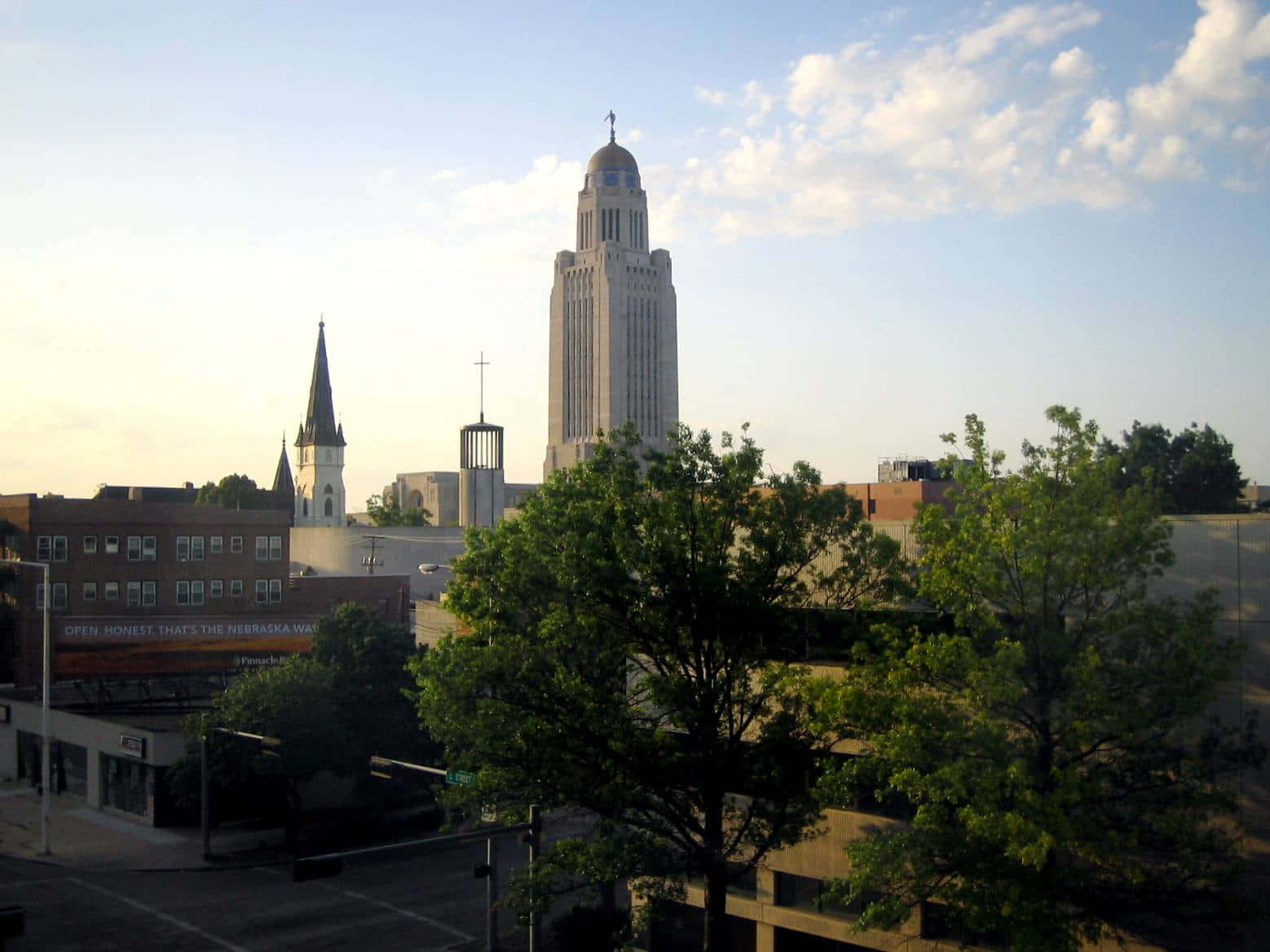 Lincoln Nebraska Skyline Dawn Wallpaper