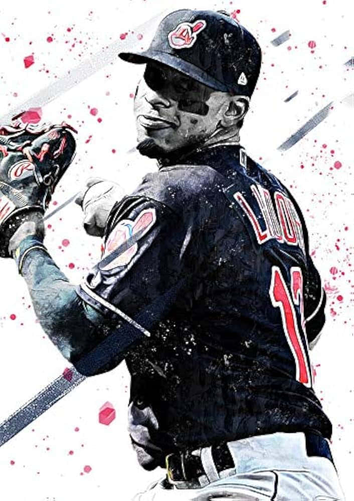 Lindor Artistic Baseball Portrait Wallpaper