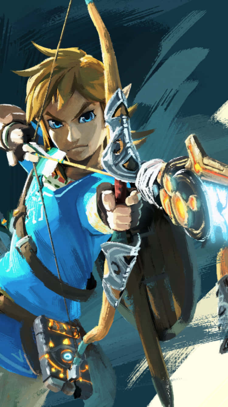 Link Embarks On A Grand Adventure In Legend Of Zelda Botw Wallpaper