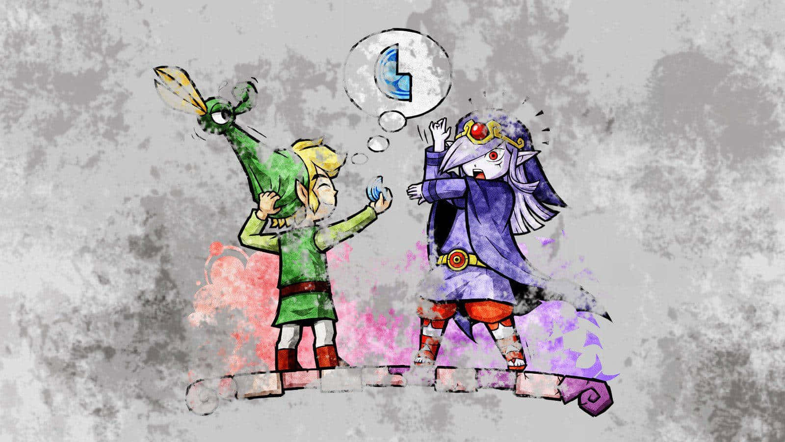 Linkand Vaati Magical Duel Wallpaper