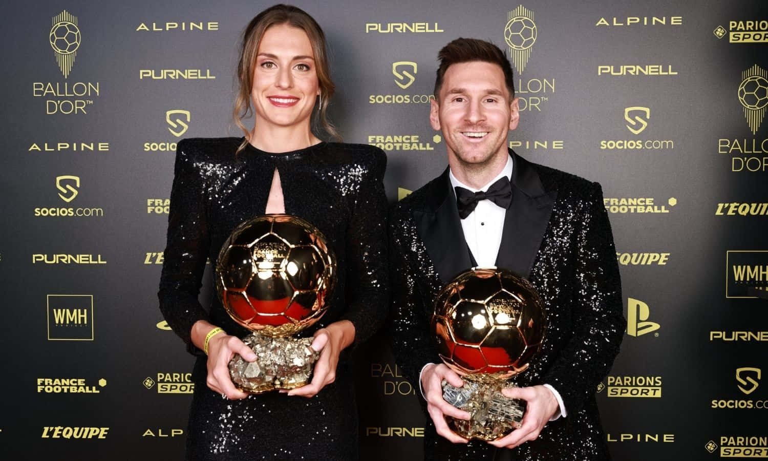 Lionel Messi Celebrating His Seventh Ballon D'or Award Wallpaper