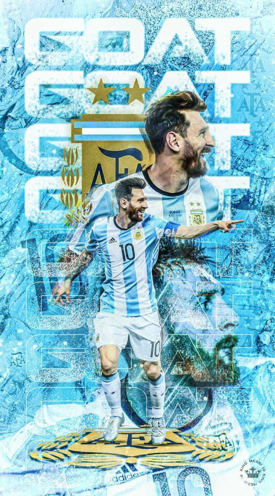 Lionel Messi Iphone Argentina G.o.a.t. Wallpaper