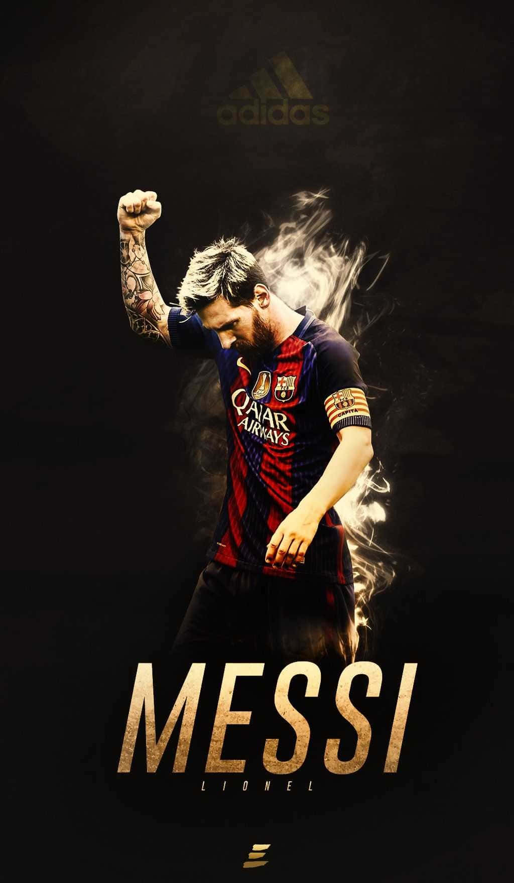 Lionel Messi Victory Celebration Poster Wallpaper