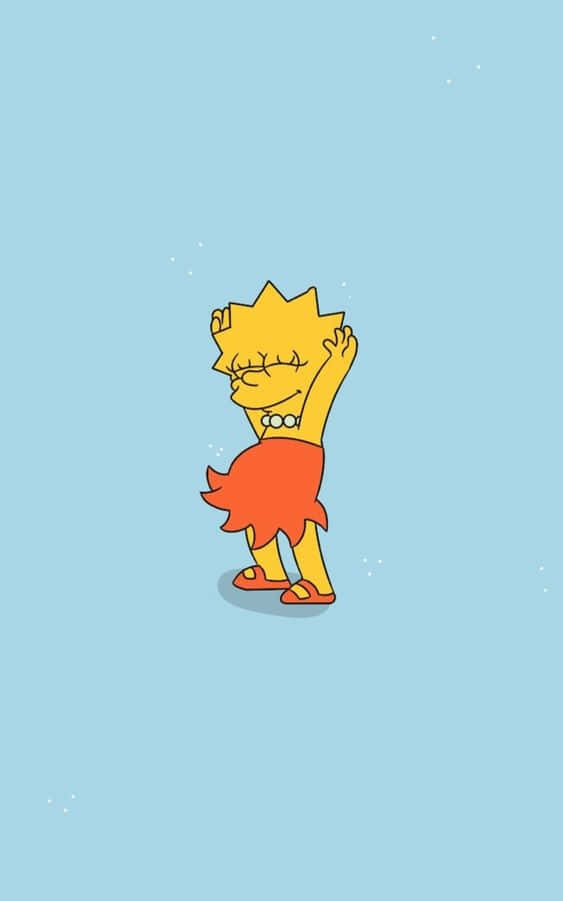 Lisa Simpson Looking Pensive. Wallpaper