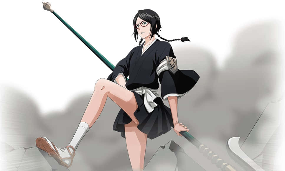 Lisa Yadomaru Striking A Pose In Her Soul Reaper Attire Wallpaper