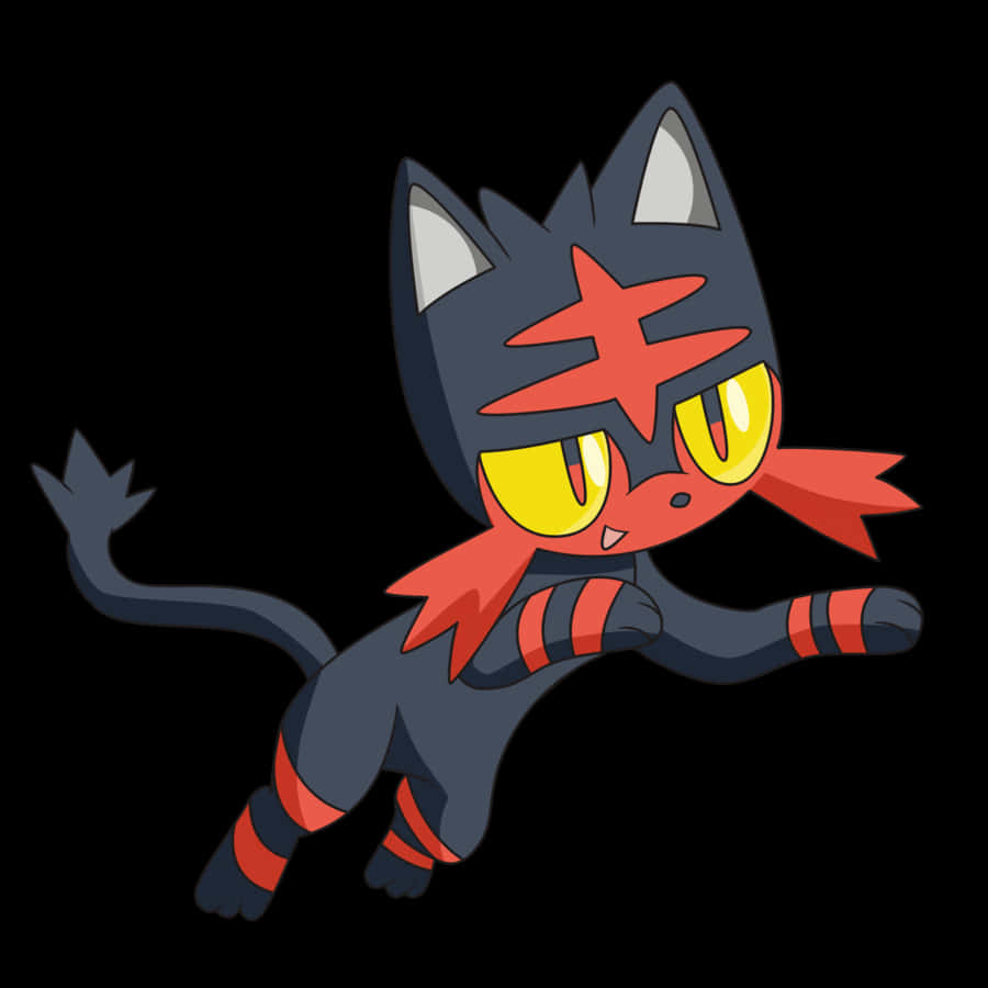 Litten Ready For Battle Wallpaper