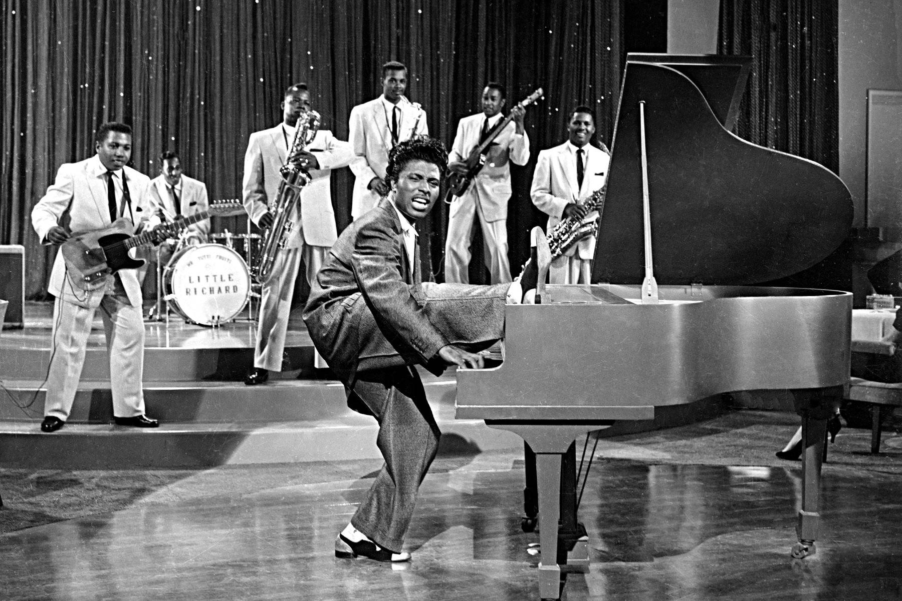 Little Richard Piano Band 1956 Performance Wallpaper