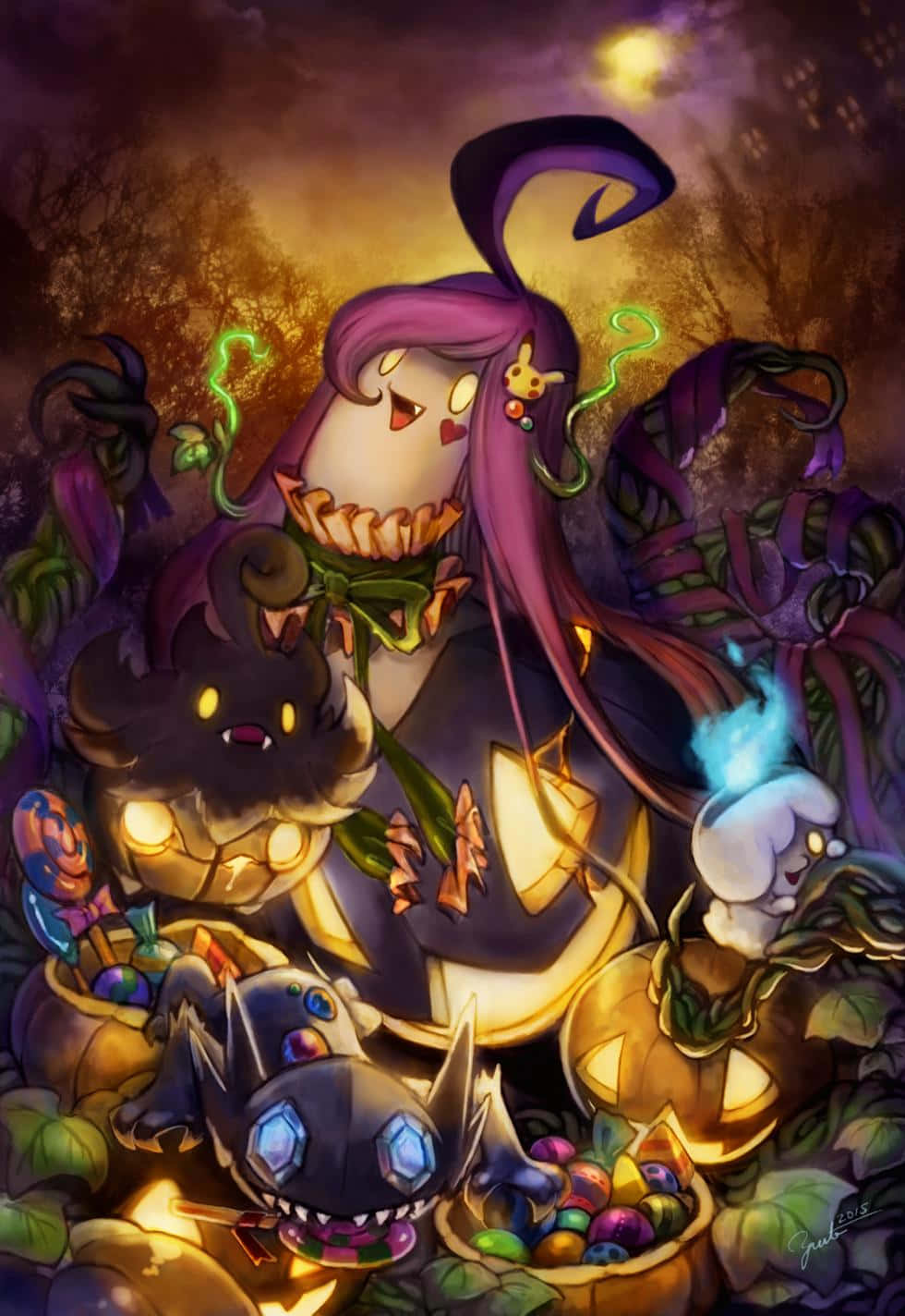 Litwick On Halloween Wallpaper