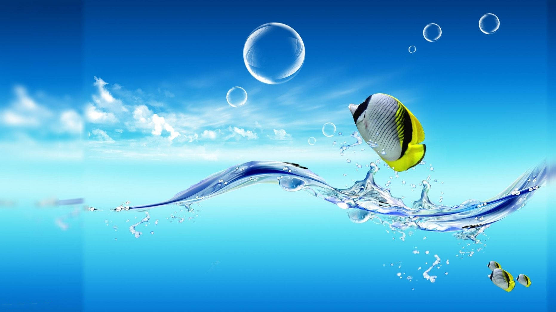 Live 3d Floating Fish Wallpaper