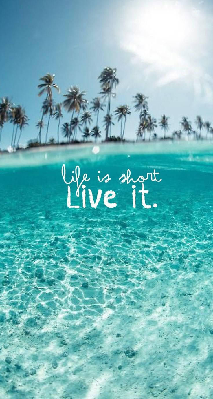 Live It Beach Theme Wallpaper