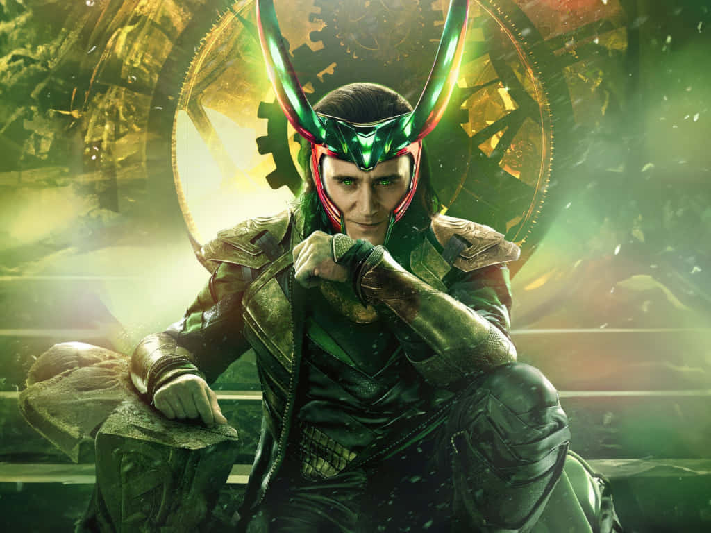 Lokiin Action Greenand Gold Wallpaper