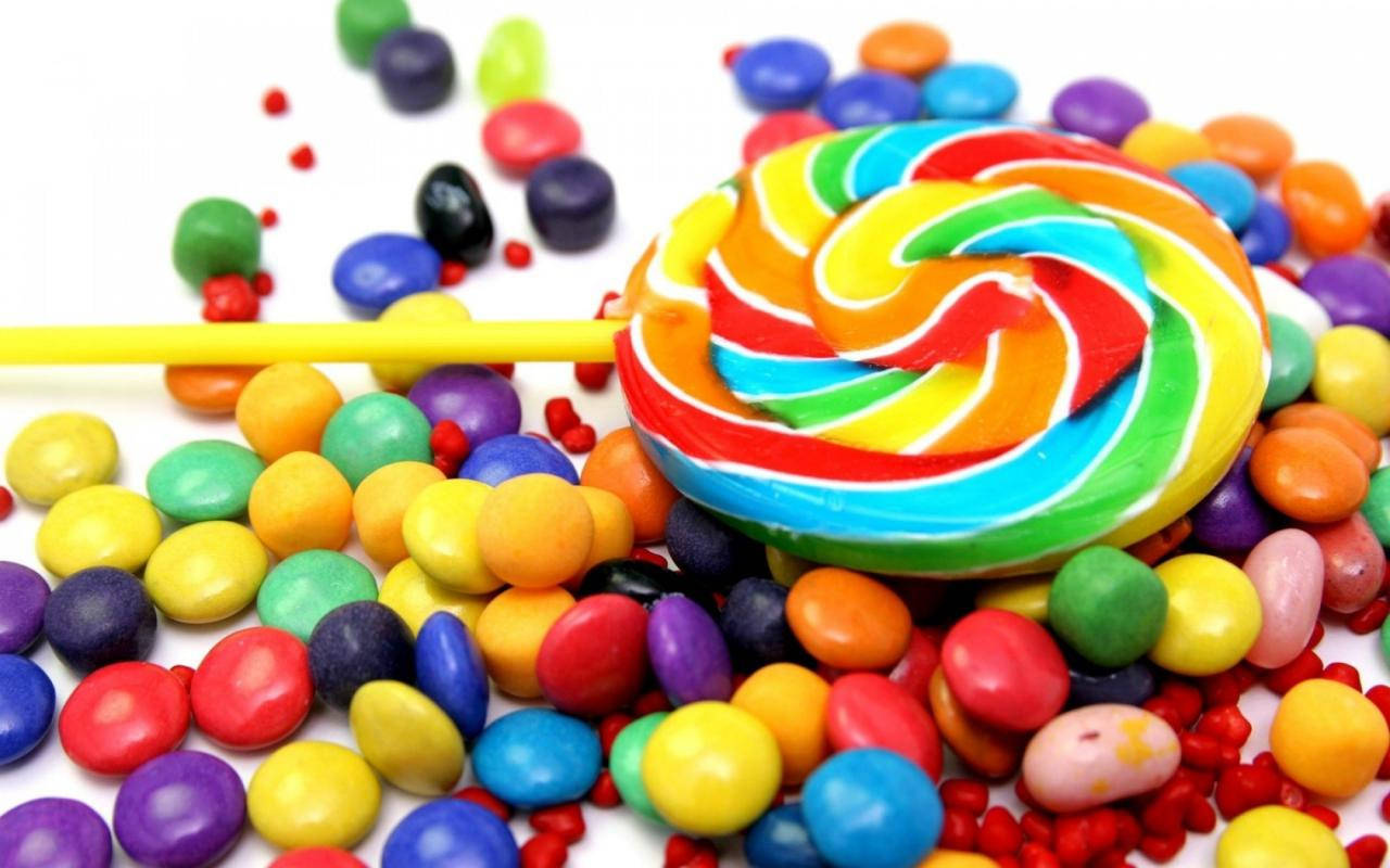 Lollipop And Nips Candies Wallpaper