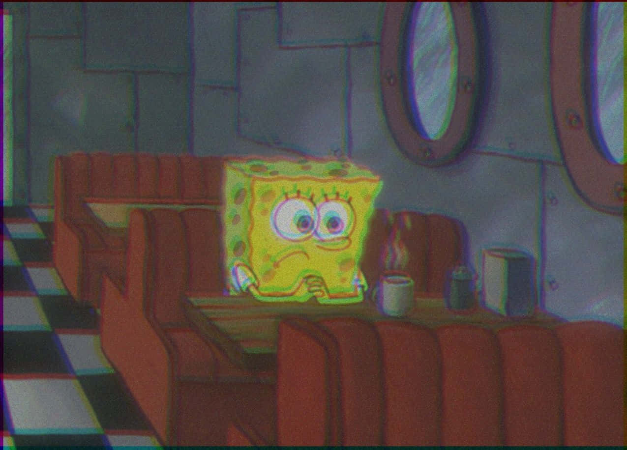 Lonely Aesthetic Spongebob Desktop Wallpaper