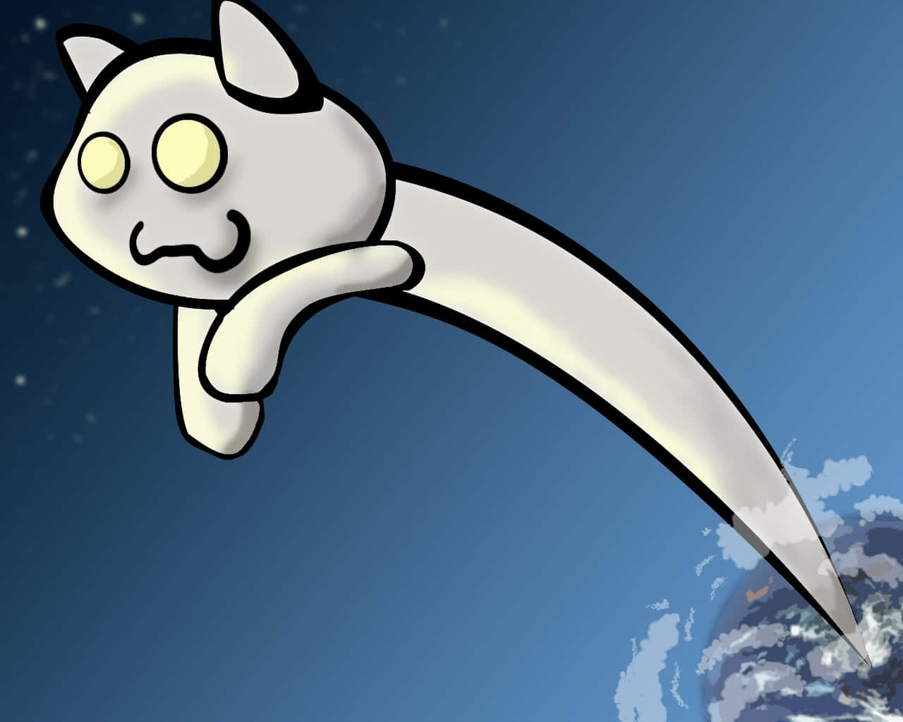 Longcat_in_ Space Wallpaper