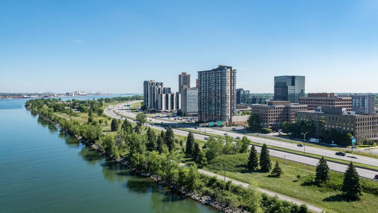 Longueuil Waterfront Skyline Wallpaper