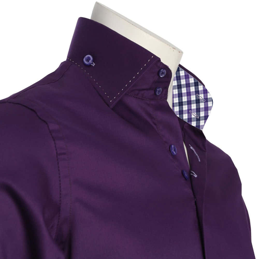 Look Classy And Modern In This Purple Shirt Wallpaper