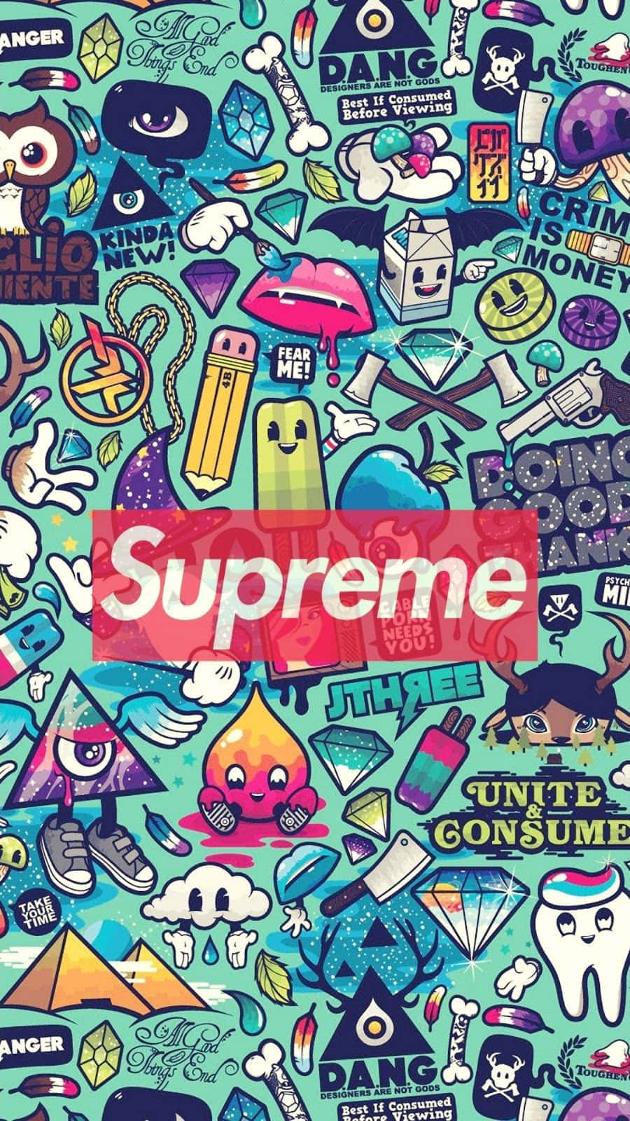 Look Cool And Stay Fresh With Supreme Drip. Wallpaper