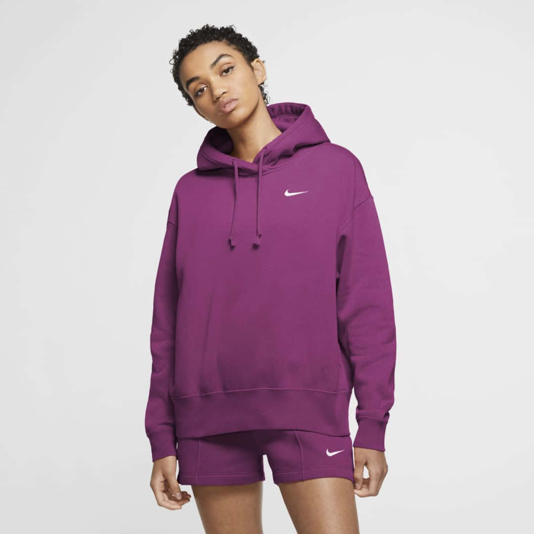 Look Stylish While Staying Comfortable In This Cool Purple Sweatshirt. Wallpaper