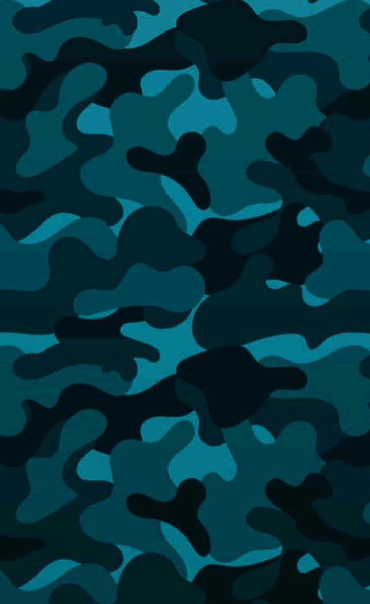 Look Your Best In Blue Camo Wallpaper