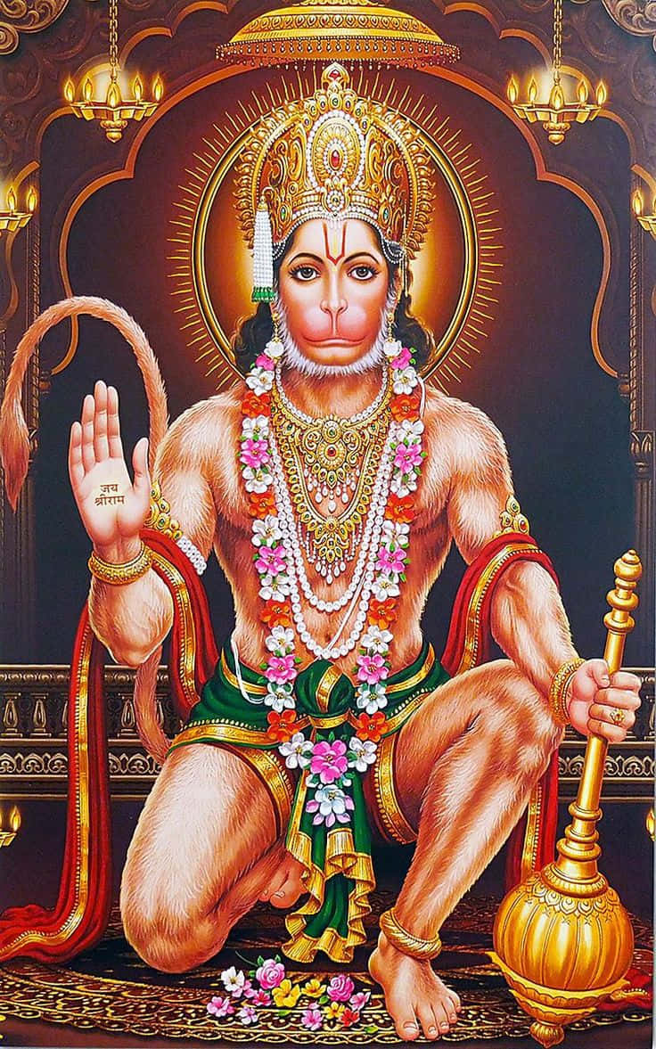 Lord Hanuman Traditional Artwork Wallpaper