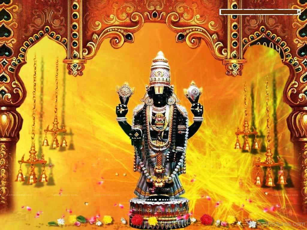 Lord_ Perumal_ Statue_in_ Temple_ Decor Wallpaper