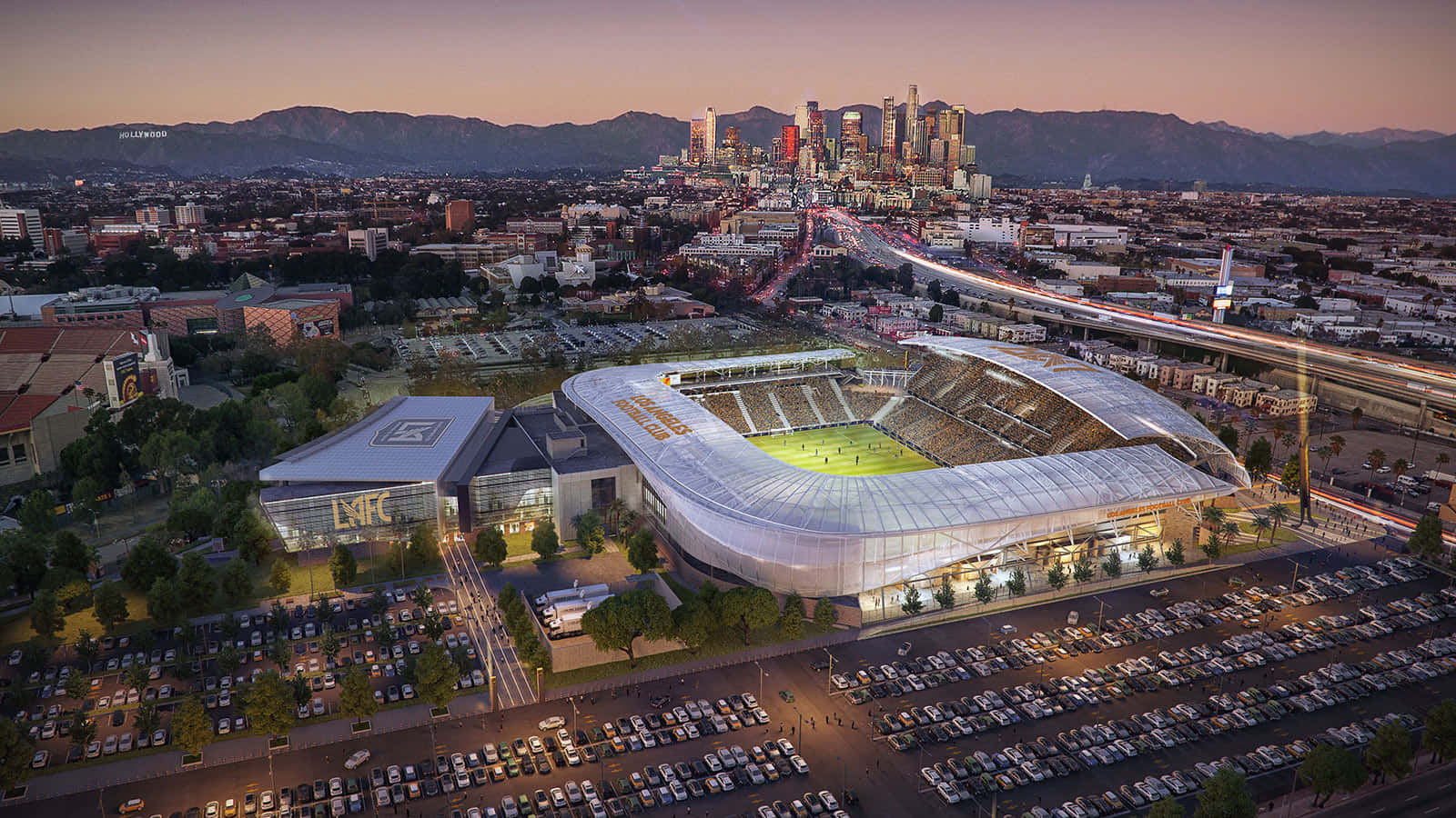 Los Angeles Fc Banc Of California Stadium Wallpaper