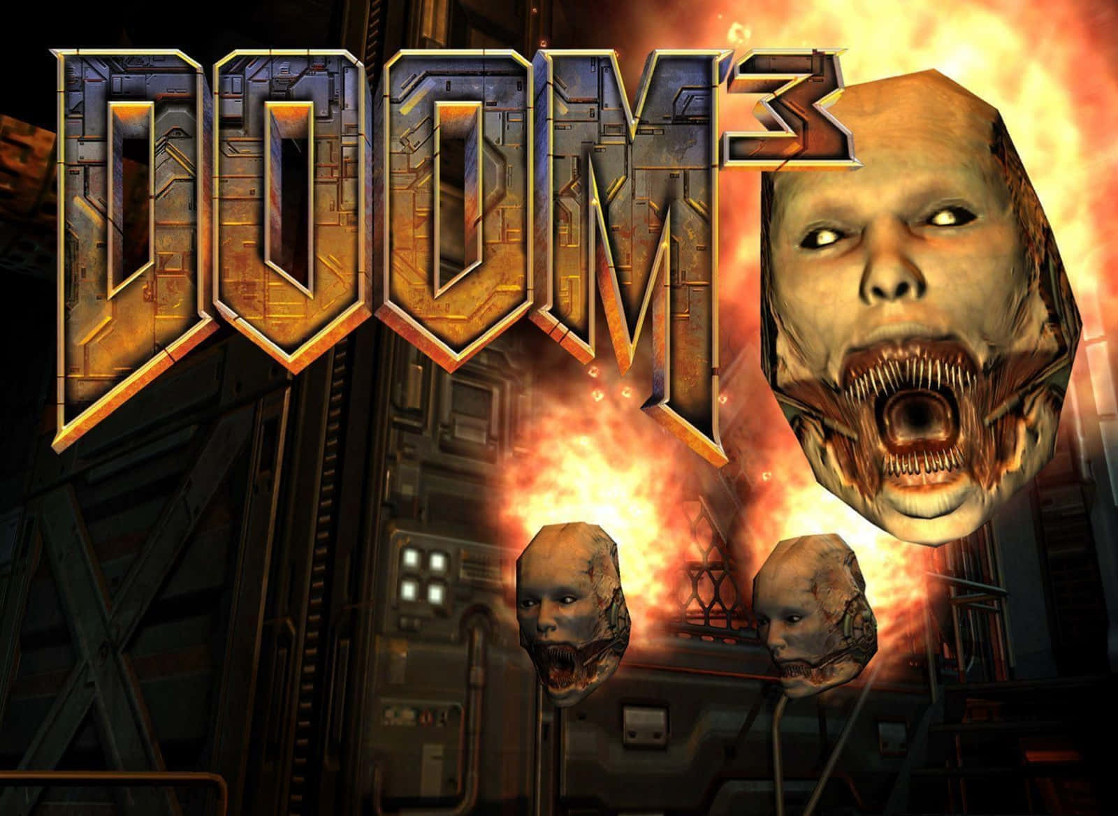 Lost Souls Doom 3 Floating Heads Wallpaper