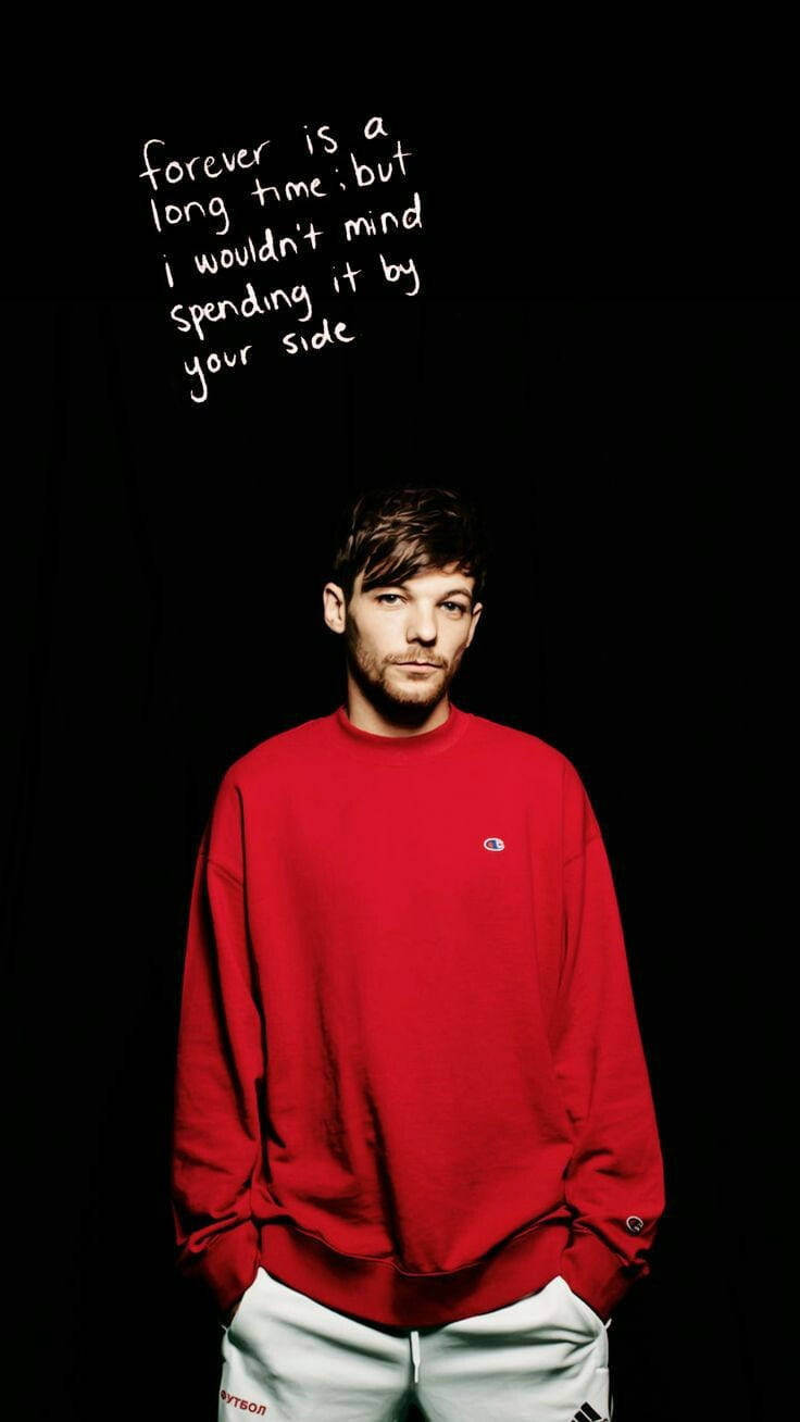 Louis Tomlinson White Quote Wallpaper