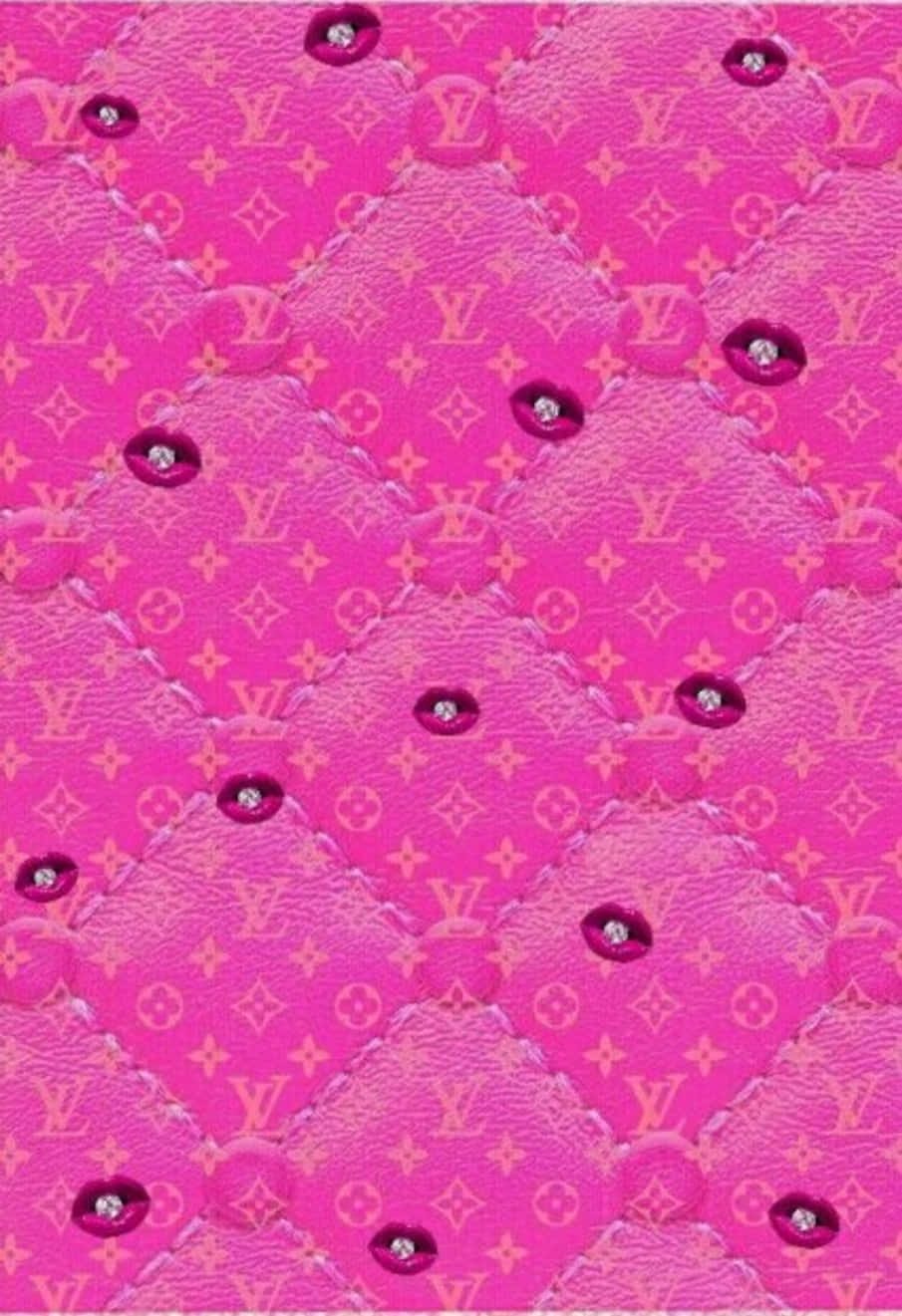 Louis Vuitton Pink Diamond Lips Wallpaper