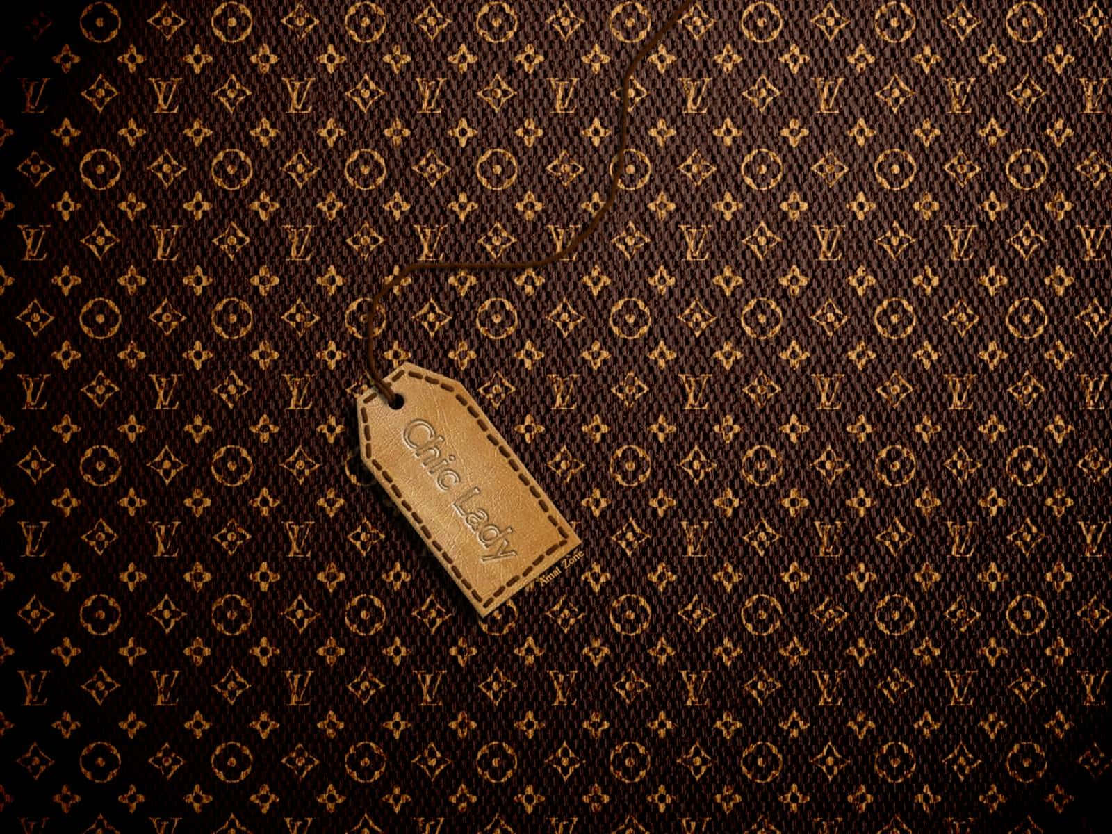 Louis Vuitton Print Chic Lady Tag Wallpaper