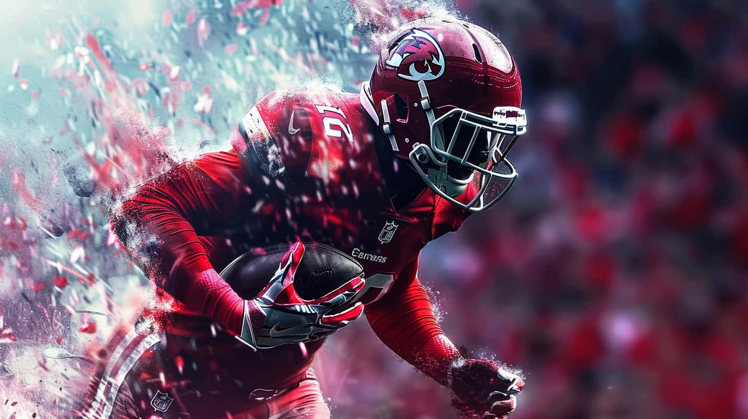 Louisville Cardinals Football Player Dynamic Artwork Wallpaper