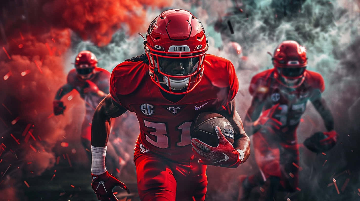 Louisville Cardinals Football Playerin Action Wallpaper