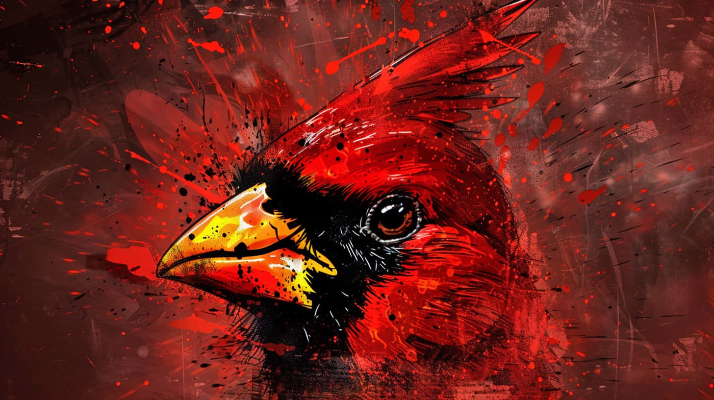 Louisville Cardinals Red Bird Artwork Wallpaper