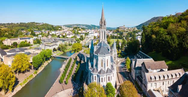 Lourdes Sanctuary Aerial View Wallpaper