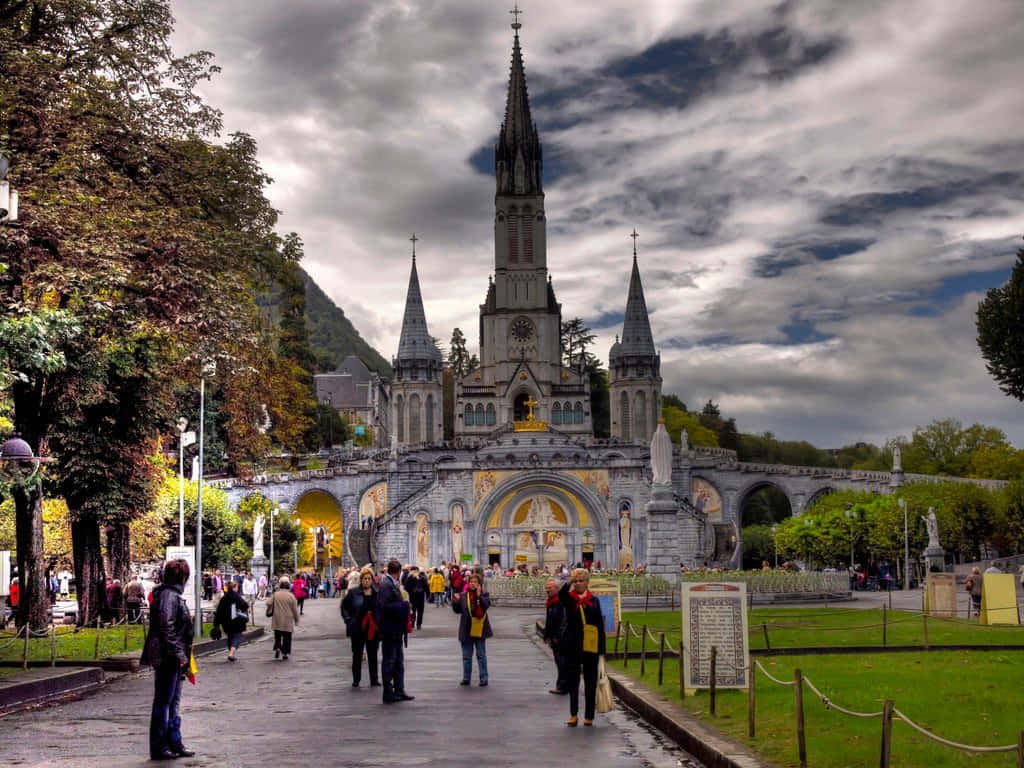 Lourdes Sanctuary Pilgrims Path Wallpaper