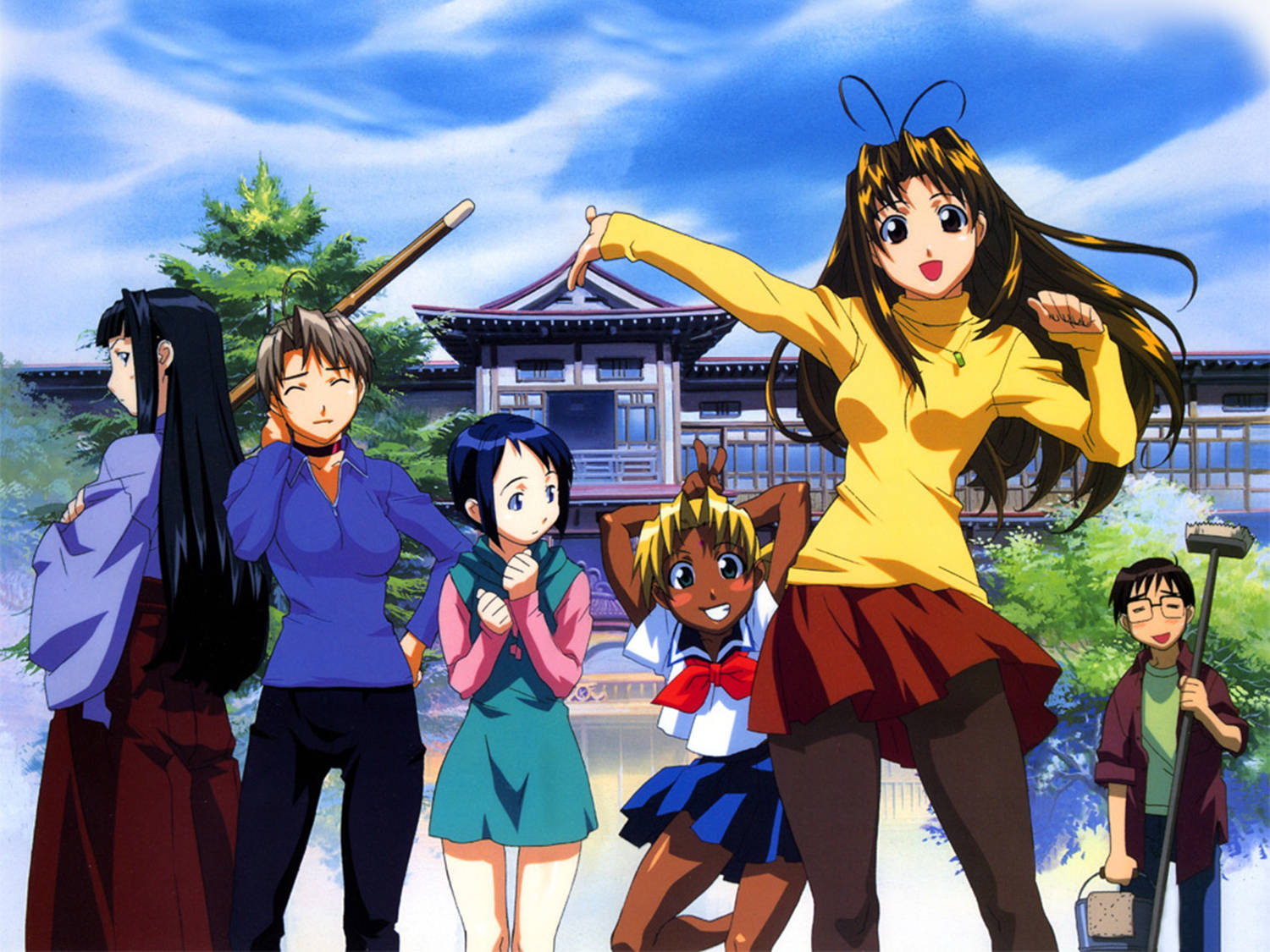 Love Hina Anime Characters Wallpaper